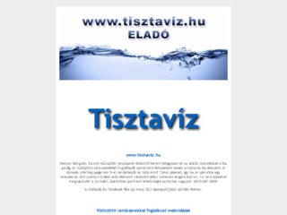 Tisztavíz víztisztítóval